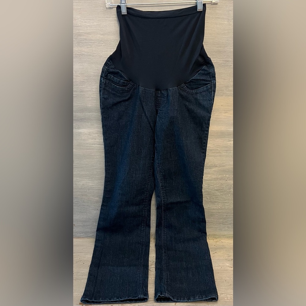 Motherhood Maternity Dark Wash Straight Leg Denim‎ Blue Jeans Small GC